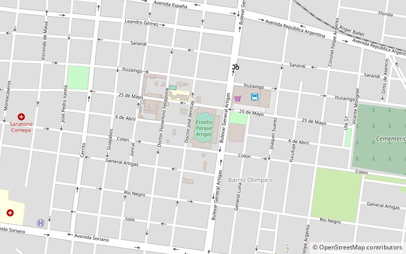 estadio artigas paysandu location map