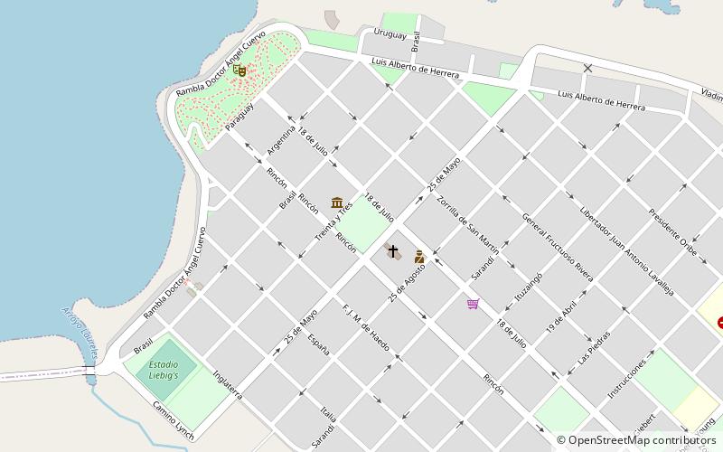 plaza constitucion fray bentos location map