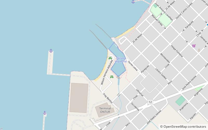 playa de los argentinos nueva palmira location map