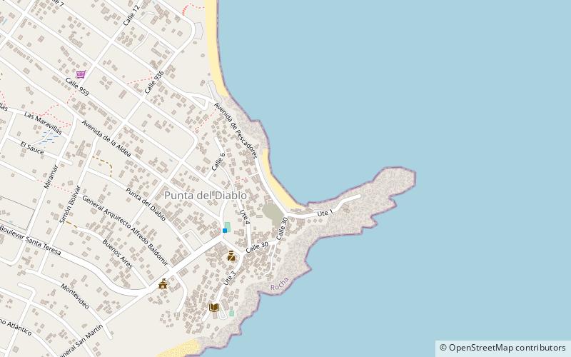 playa de los pescadores punta del diablo location map