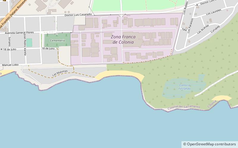 playa ferrando colonia location map