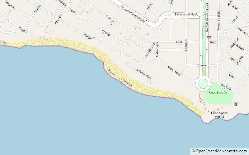 playa del faro la paloma location map