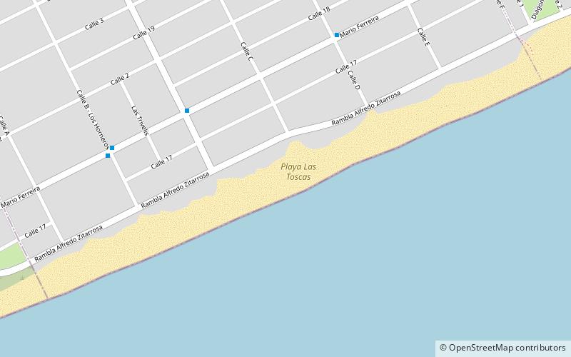 playa las toscas location map