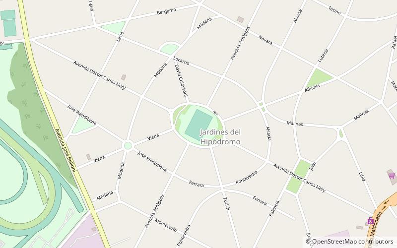 Jardines del Hipódromo Stadium location map