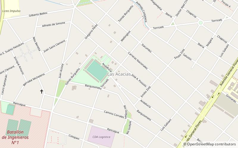 Las Acacias location map