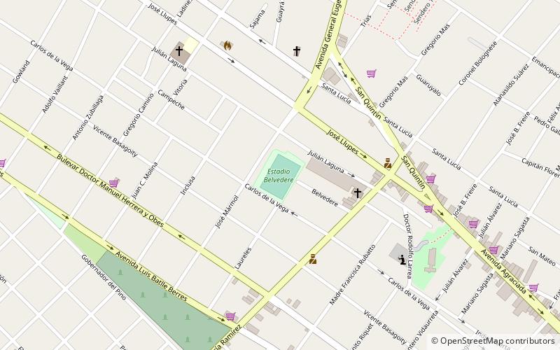 Estadio Belvedere location map
