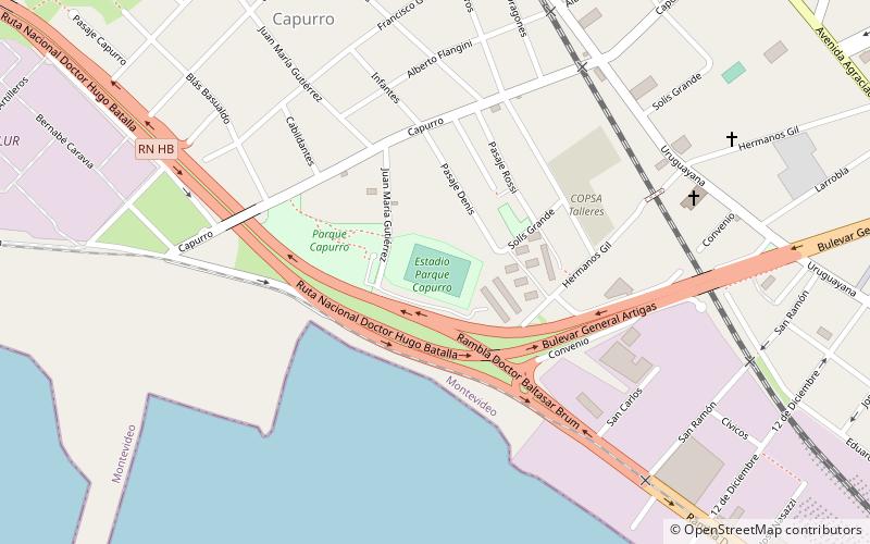 estadio parque capurro montevideo location map