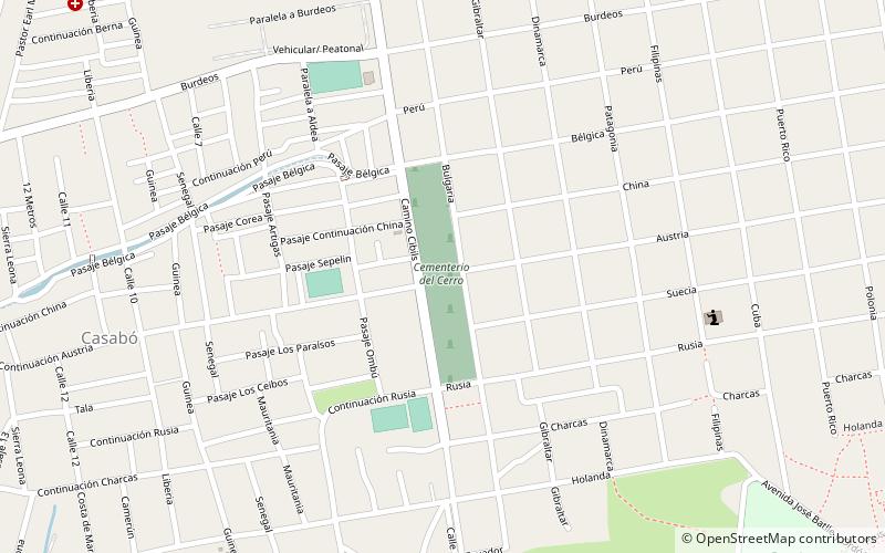 cementerio del cerro de montevideo location map