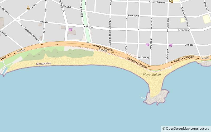 playa malvin montevideo location map