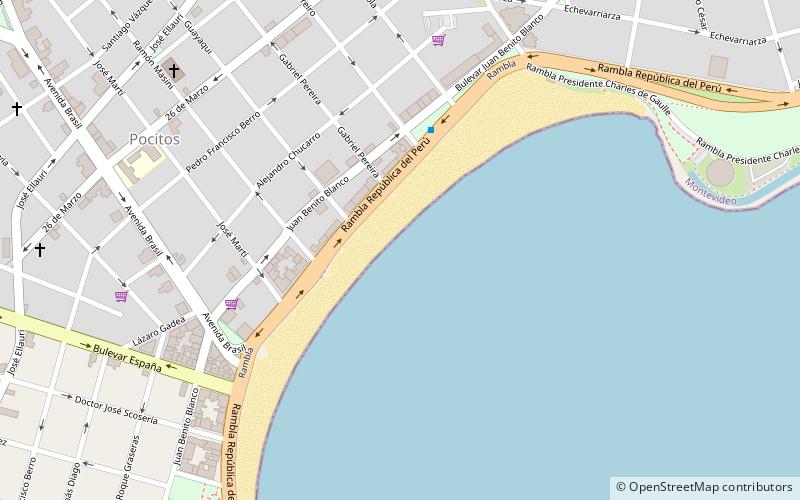 Pocitos Beach location map