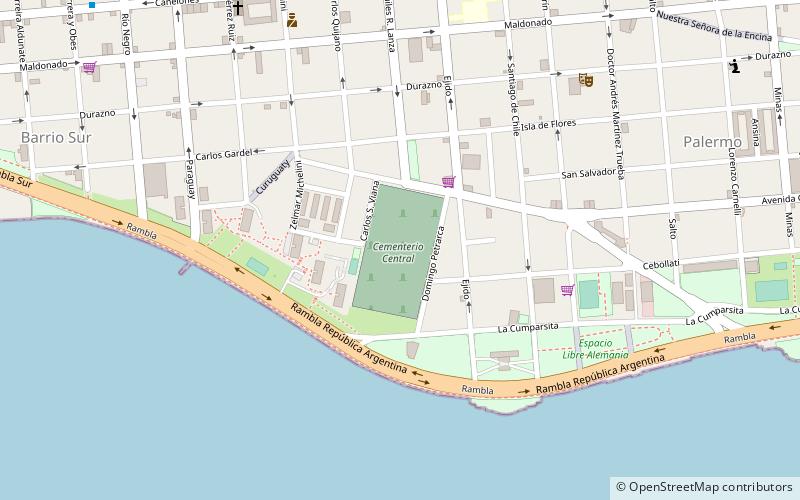 Cimetière central de Montevideo location map