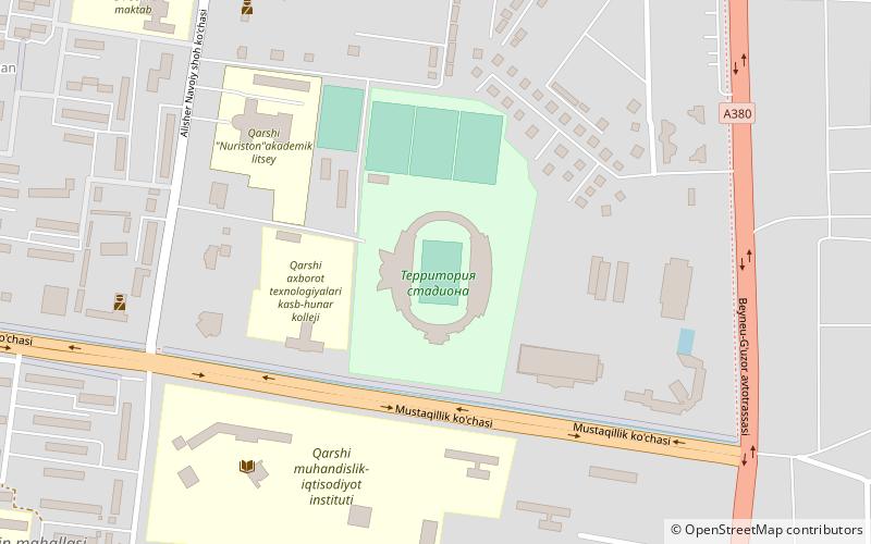 markaziy stadium qarshi location map