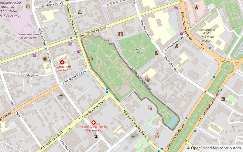 centralnyj park im alisera navoi samarcande location map