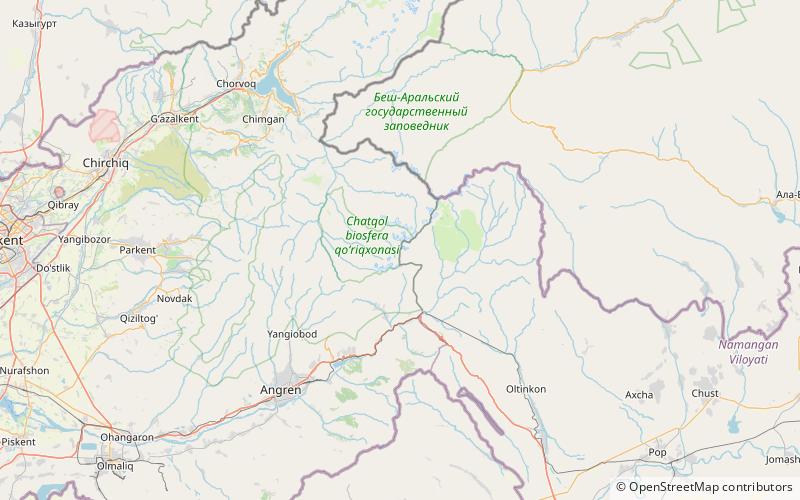 tojpan pereval chatkalskiy state nature reserve location map