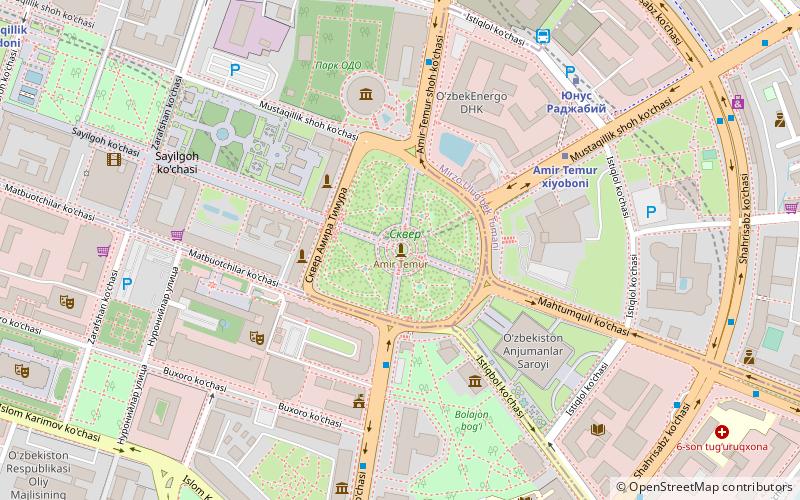 pamyatnik amira timura taszkent location map