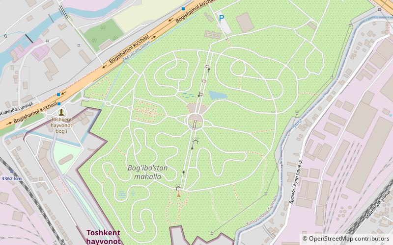 Tashkent Botanical Garden location map