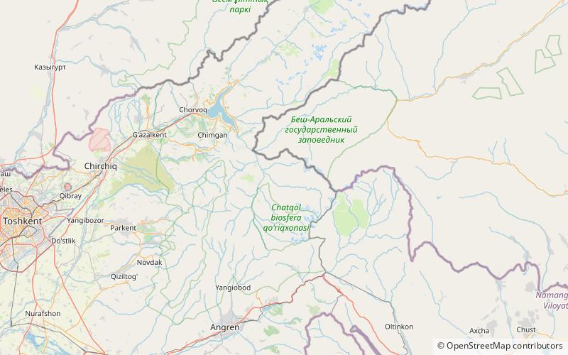 almashah czatkalski rezerwat biosfery location map