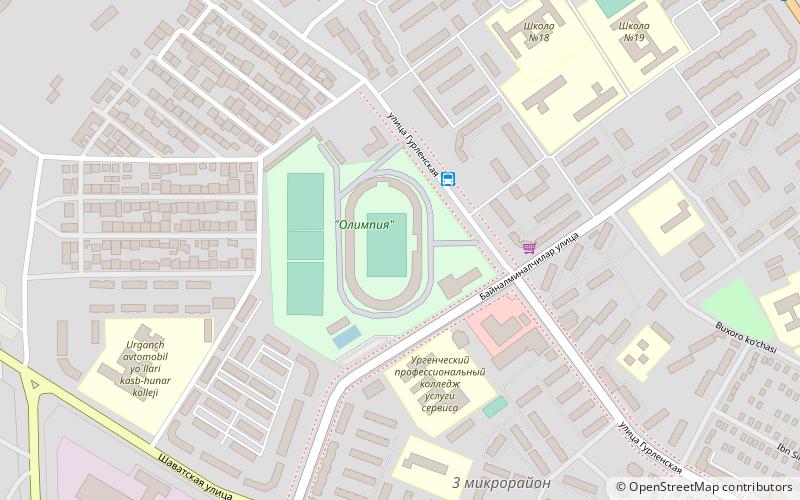 xorazm stadium urgench location map