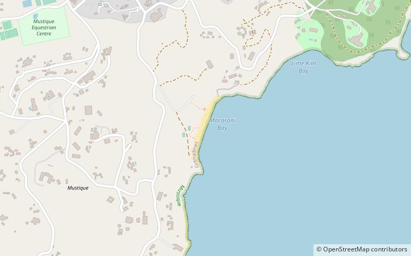 macaroni beach mustique location map