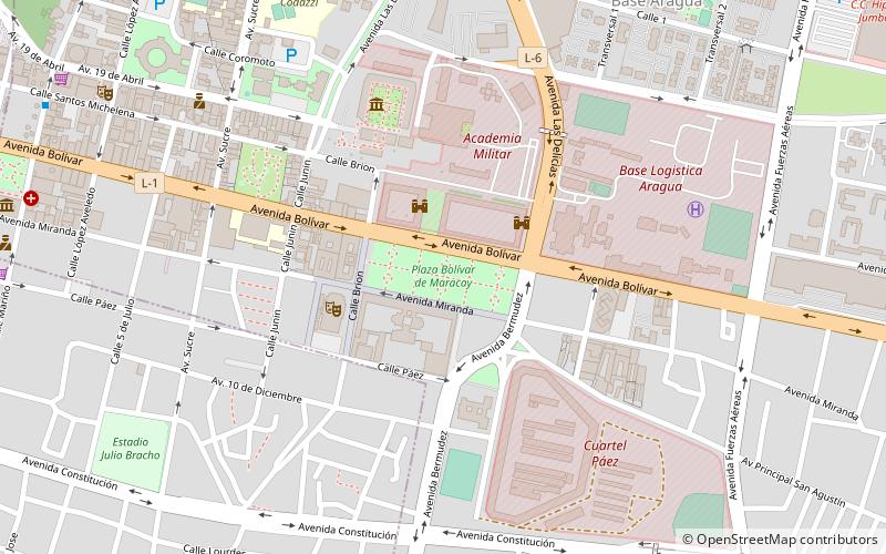plaza bolivar maracay location map