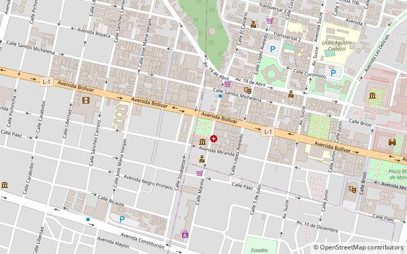 plaza girardot maracay location map
