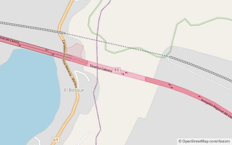 La Cabrera Tunnel location map