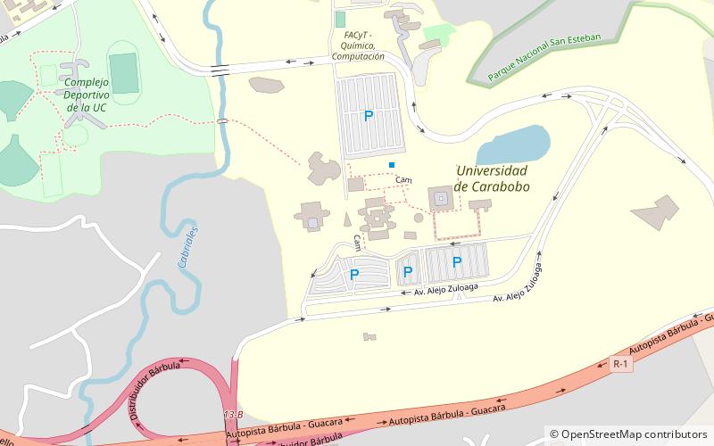 universidad arturo michelena valencia location map