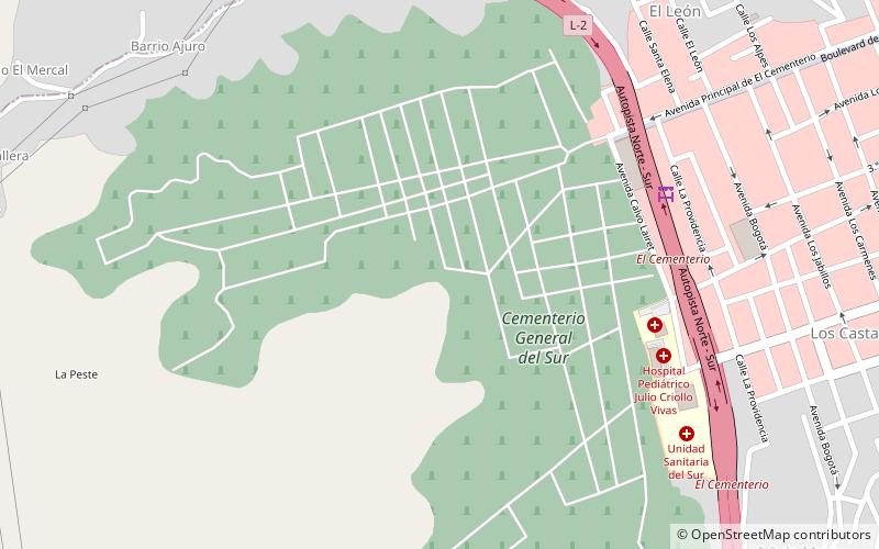 Cementerio General del Sur location map
