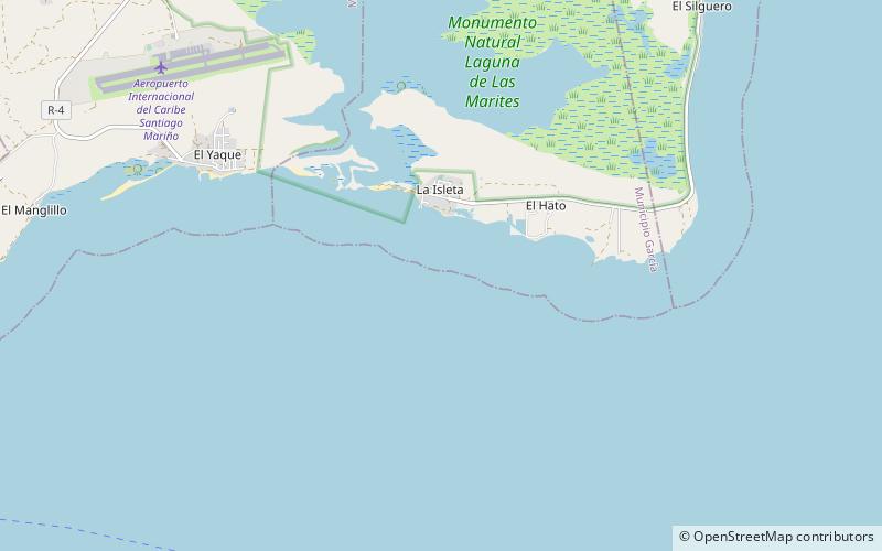 Laguna de Las Marites Natural Monument location map