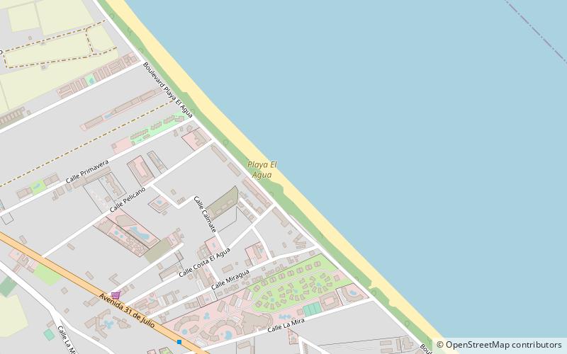 playa el agua margarita location map