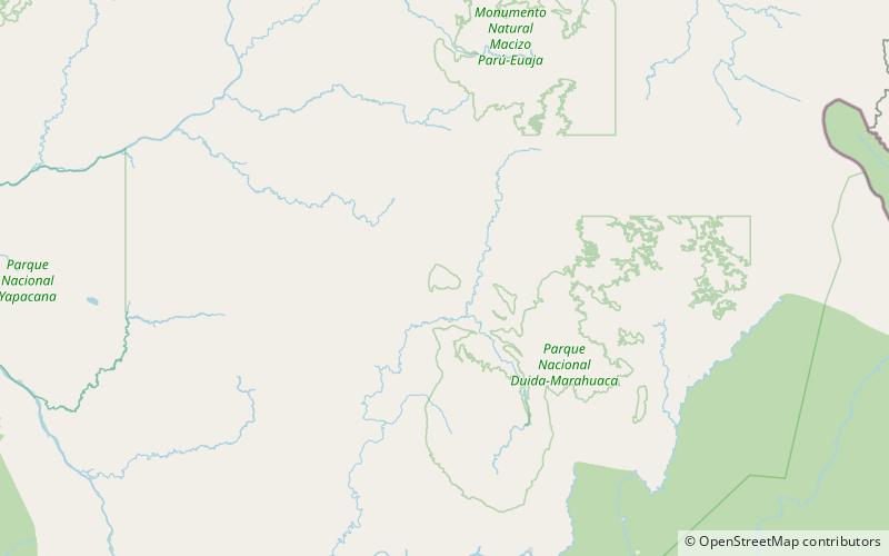 cerro huachamacare reserve de biosphere dalto orinoco casiquiare location map