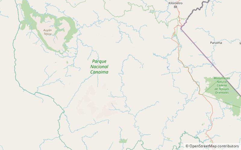 Cuquenan Falls location map