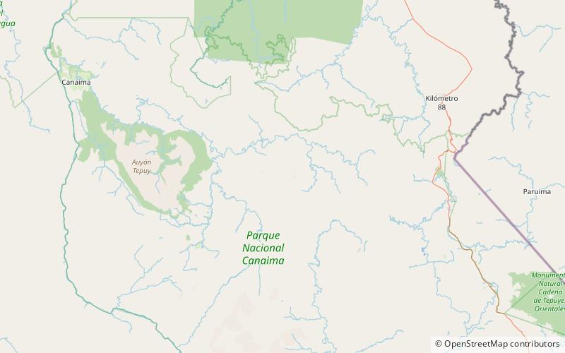 tereke yuren tepui nationalpark canaima location map