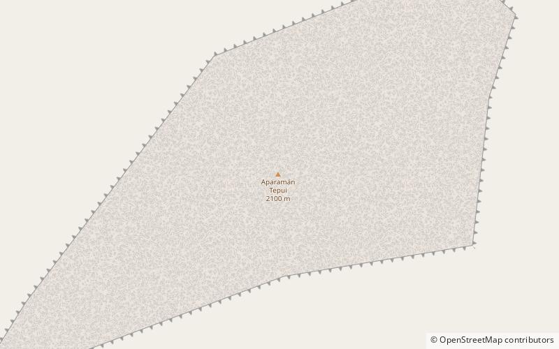 aparaman tepui canaima national park location map