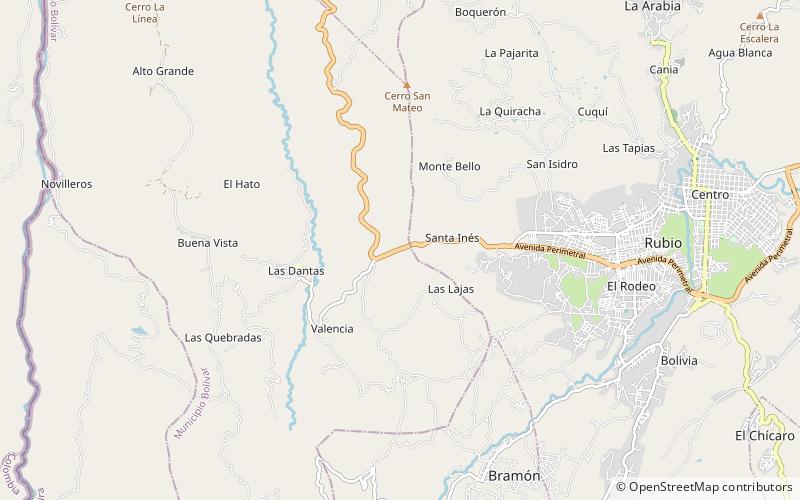 Táchira depression location map