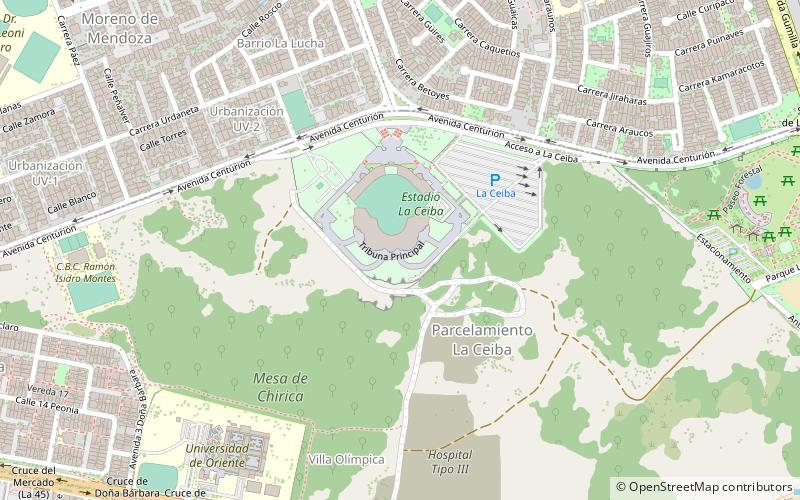 Estadio La Ceiba location map