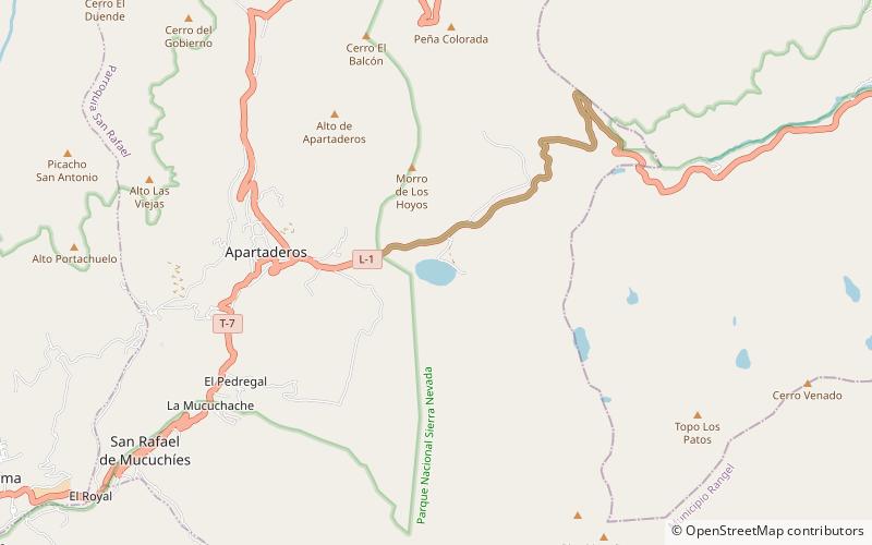 kettle mucubaji parc national sierra nevada location map