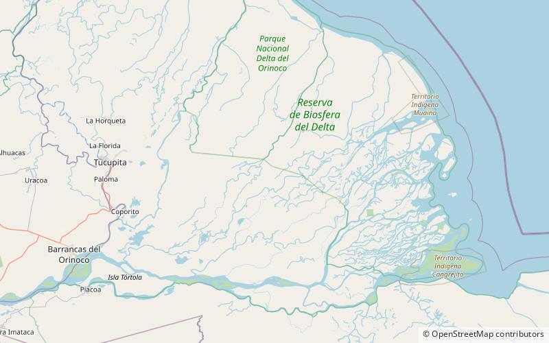 Orinoco Delta swamp forests location map