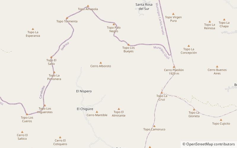 Cerro Platillón Natural Monument location map