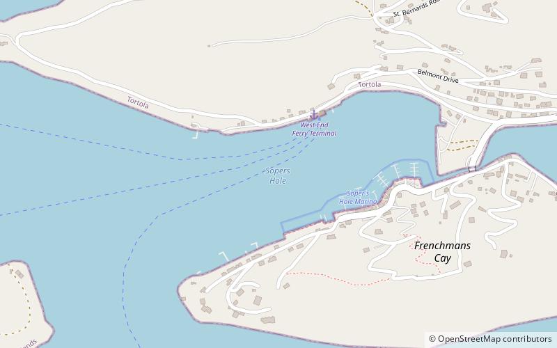 sopers hole wharf marina location map