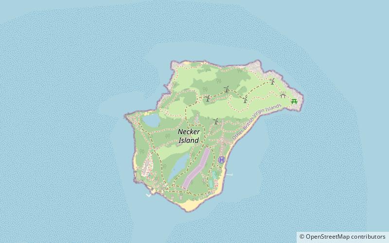 Necker Island location map