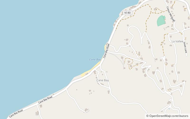 Cane Bay Beach location map