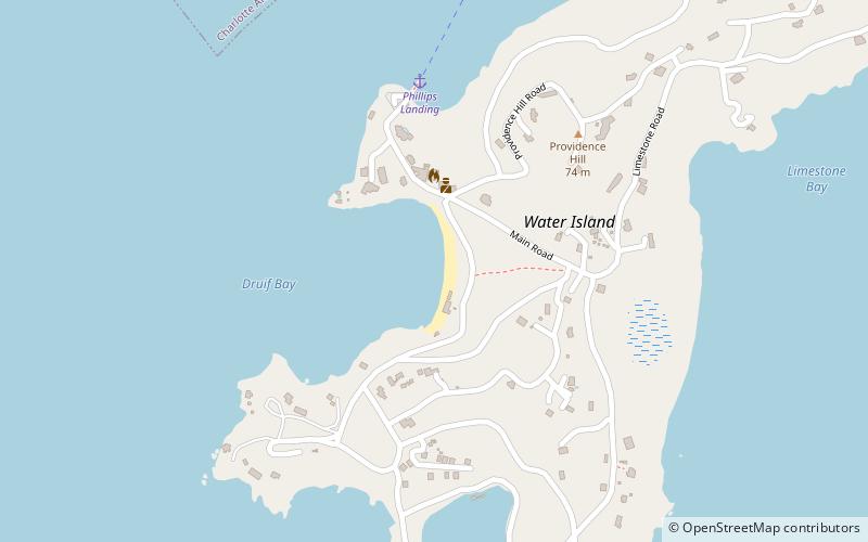 honeymoon beach saint thomas location map