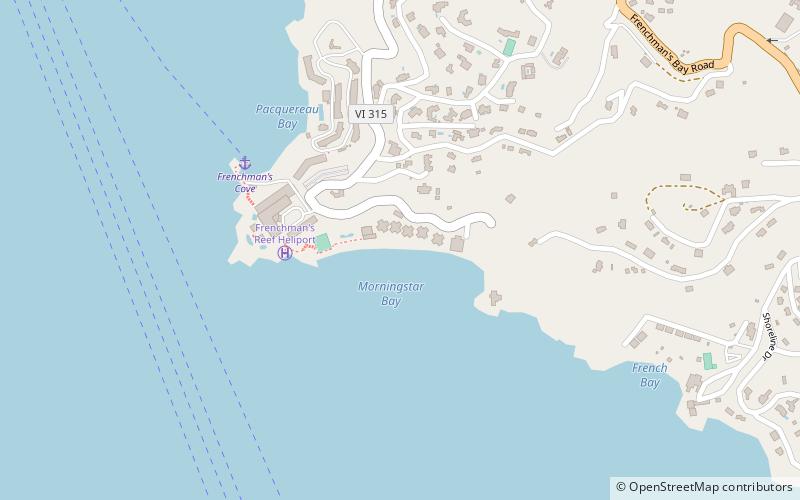 morningstar beach charlotte amalie location map