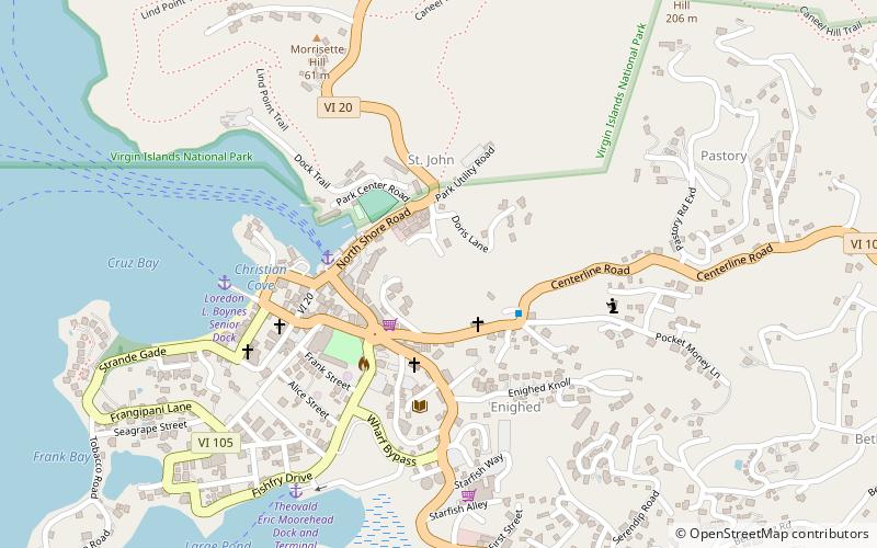 enighed cruz bay location map