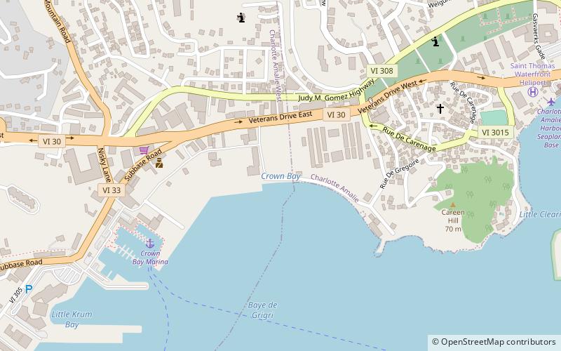 crown bay charlotte amalie location map