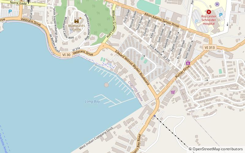 yacht haven grande charlotte amalie location map