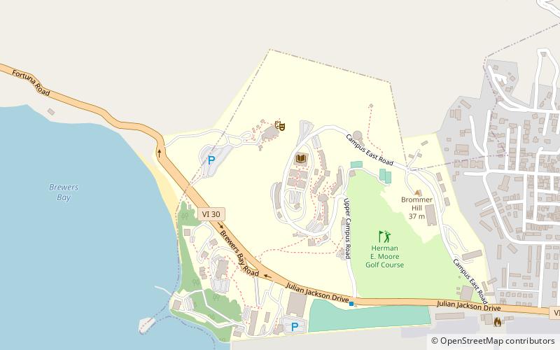 Université des îles Vierges location map