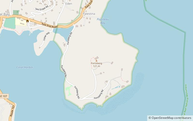 fortsberg parc national des iles vierges location map