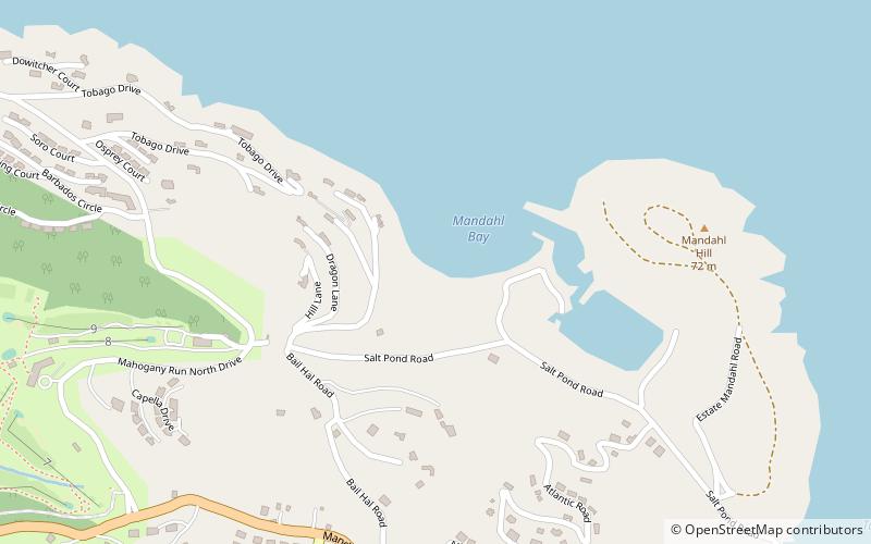 mandahl bay beach saint thomas location map
